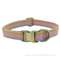 Fashion Adjustable Metal Hardware Polyester Dog Collar